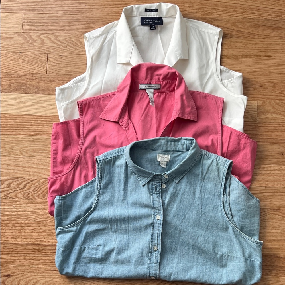 J. Crew, Jones New York and Bass bundle Sleeveless Button-Downs
